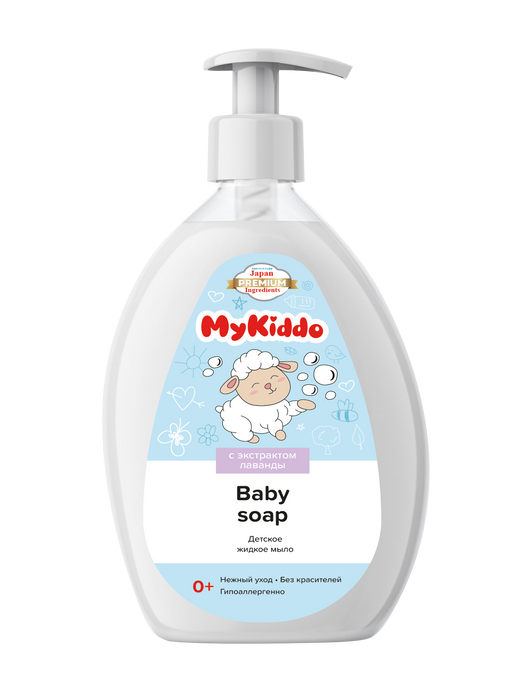 MyKiddo Мыло жидкое детское с Пантенолом, для детей с рождения, мыло жидкое, 300 мл, 1 шт.